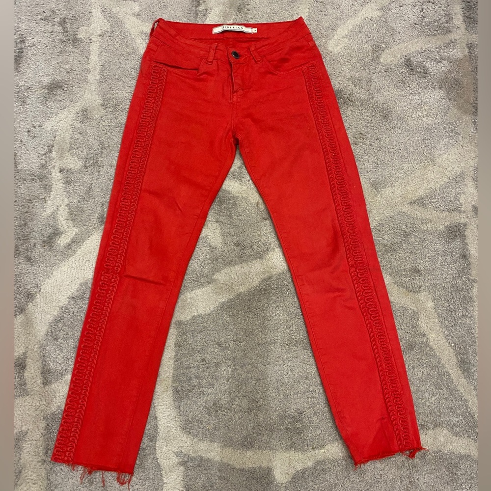 Siberian womens red jeans
